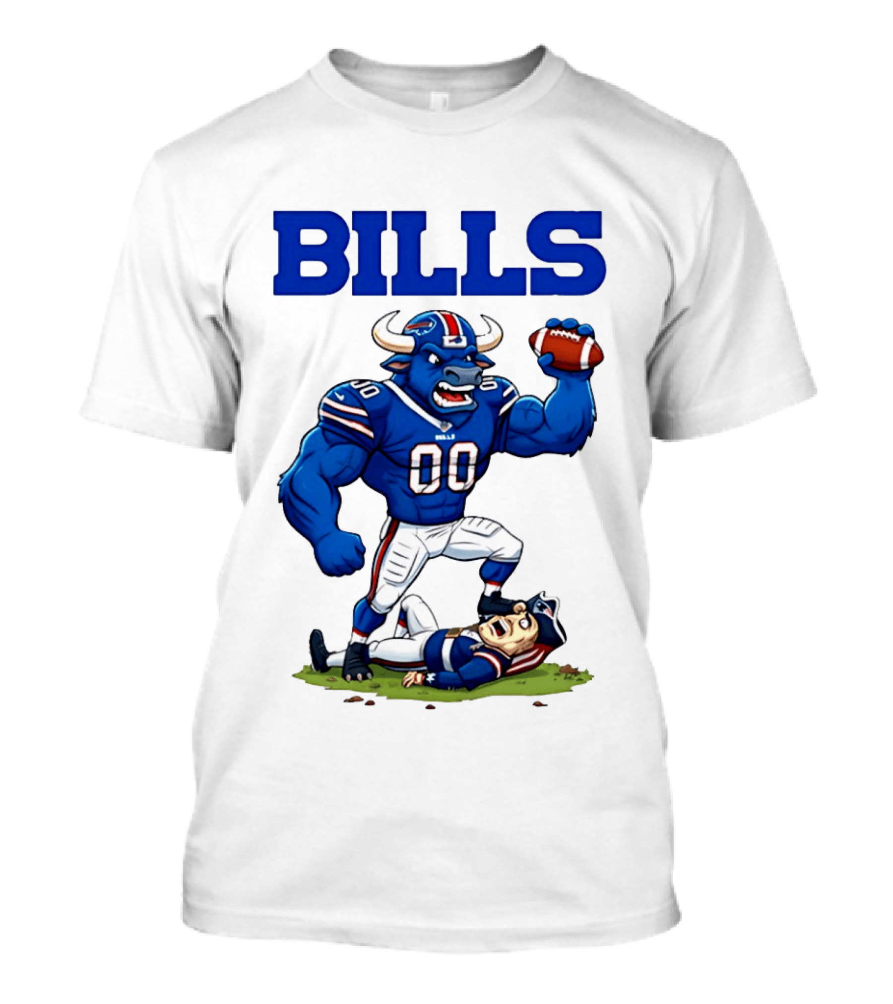 Buffalo Bills Vs New England Patriots Rivalry Comic Character Victory T-Shirt