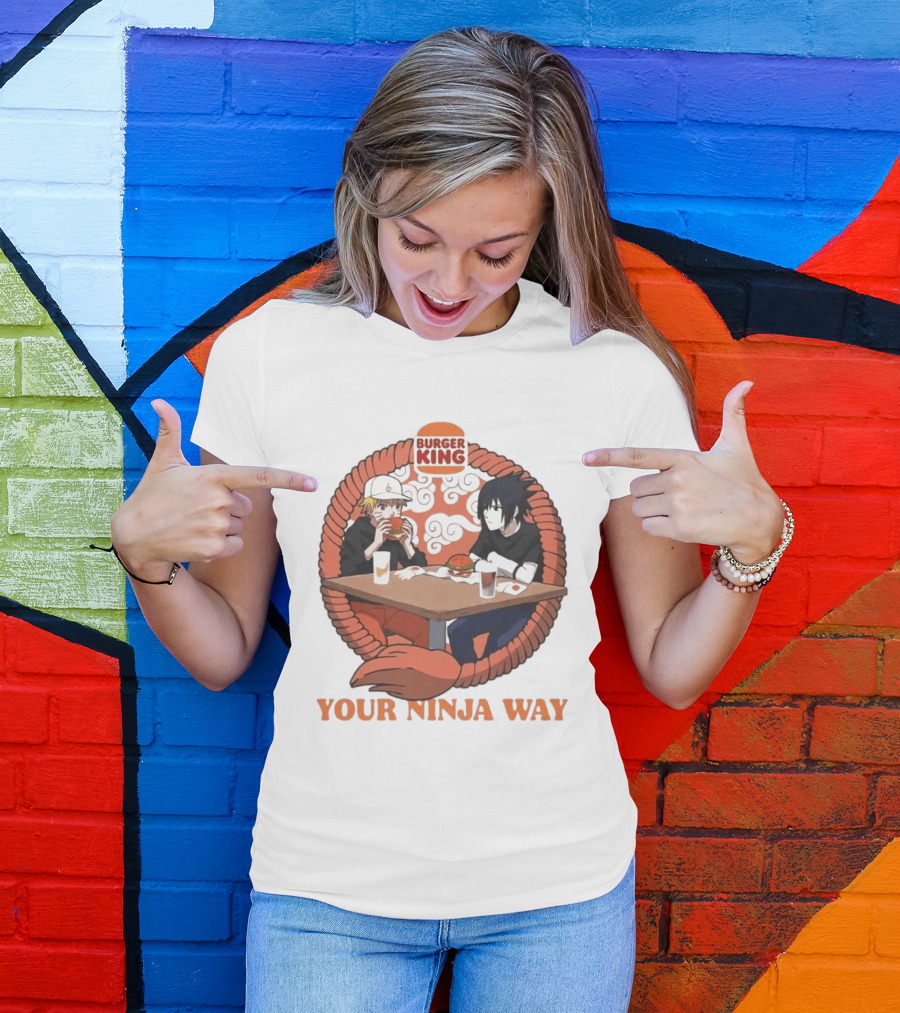 Burger King Naruto Sasuke Dining Your Ninja Way T-Shirt