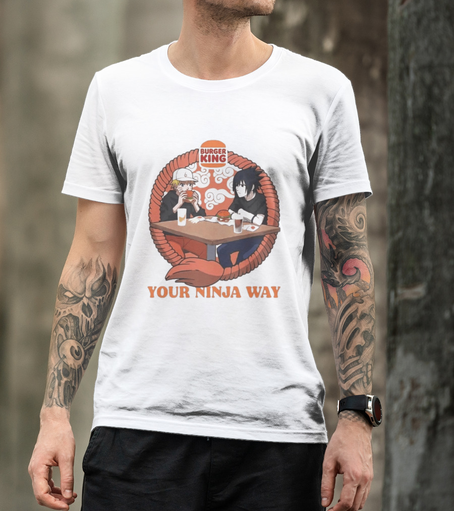 Burger King Naruto Sasuke Dining Your Ninja Way T-Shirt