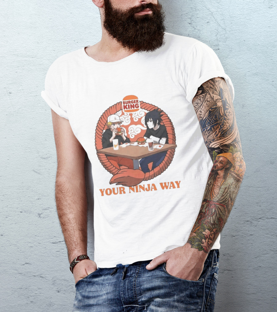 Burger King Naruto Sasuke Dining Your Ninja Way T-Shirt