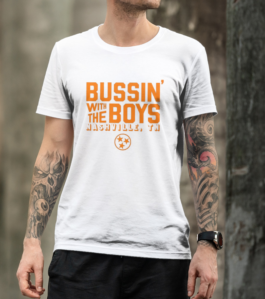 Bussin With The Boys Nashville TN Star Circle T-Shirt