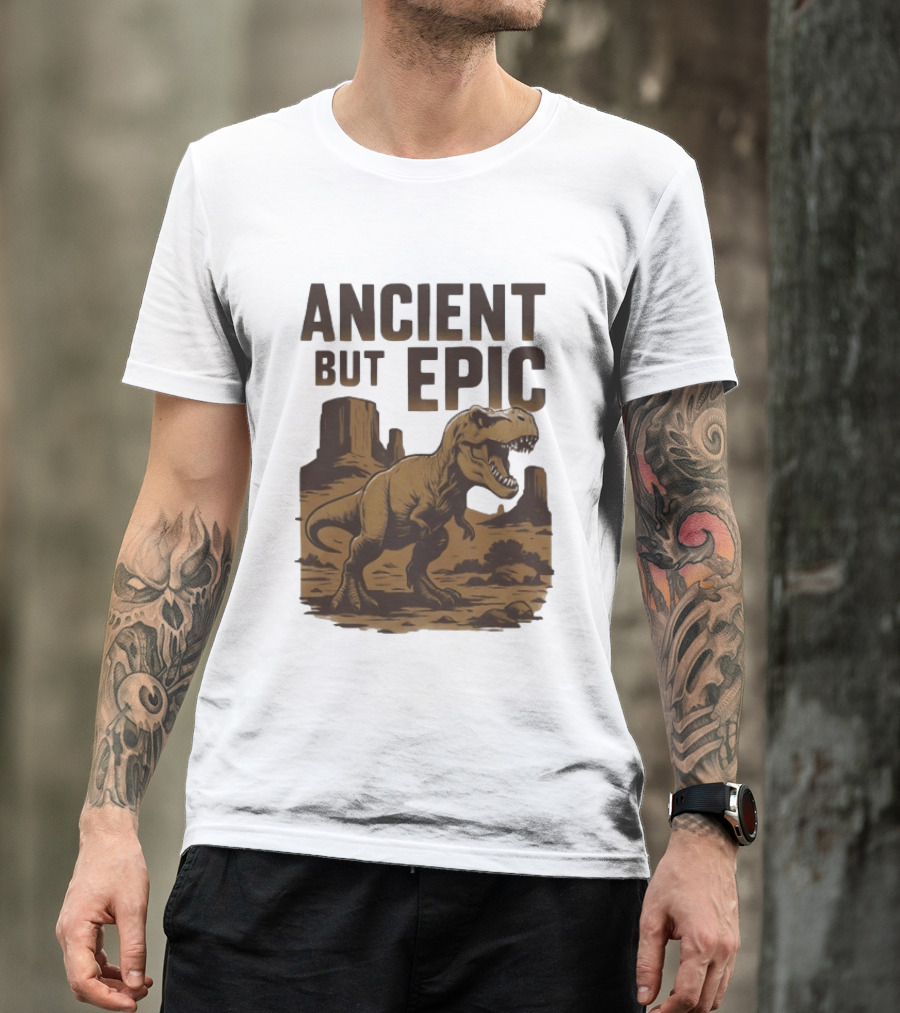 T. Rex Dinosaur Ancient But Epic Desert Scene T-Shirt