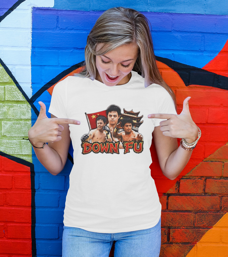 Down Fu Kung Fu China Down Syndrome Martial Arts T-Shirt