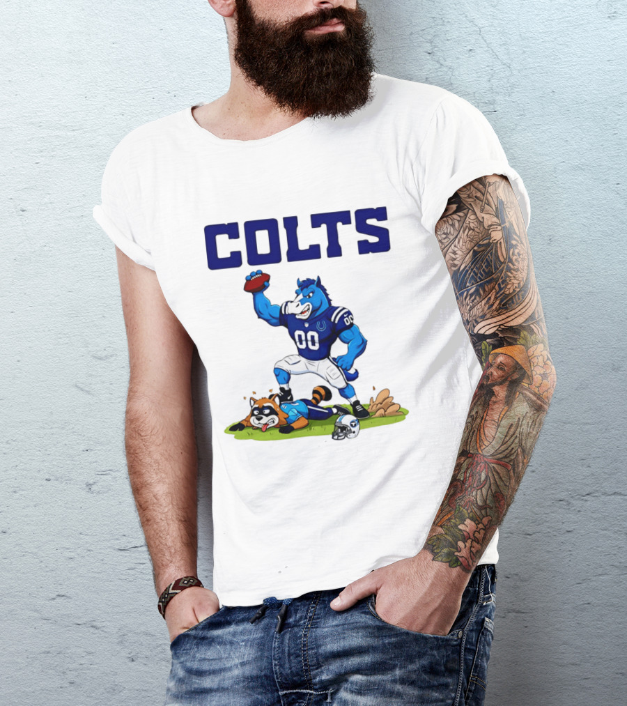 Indianapolis Colts Rivalry Over Tennessee Titans Cartoon T-Shirt