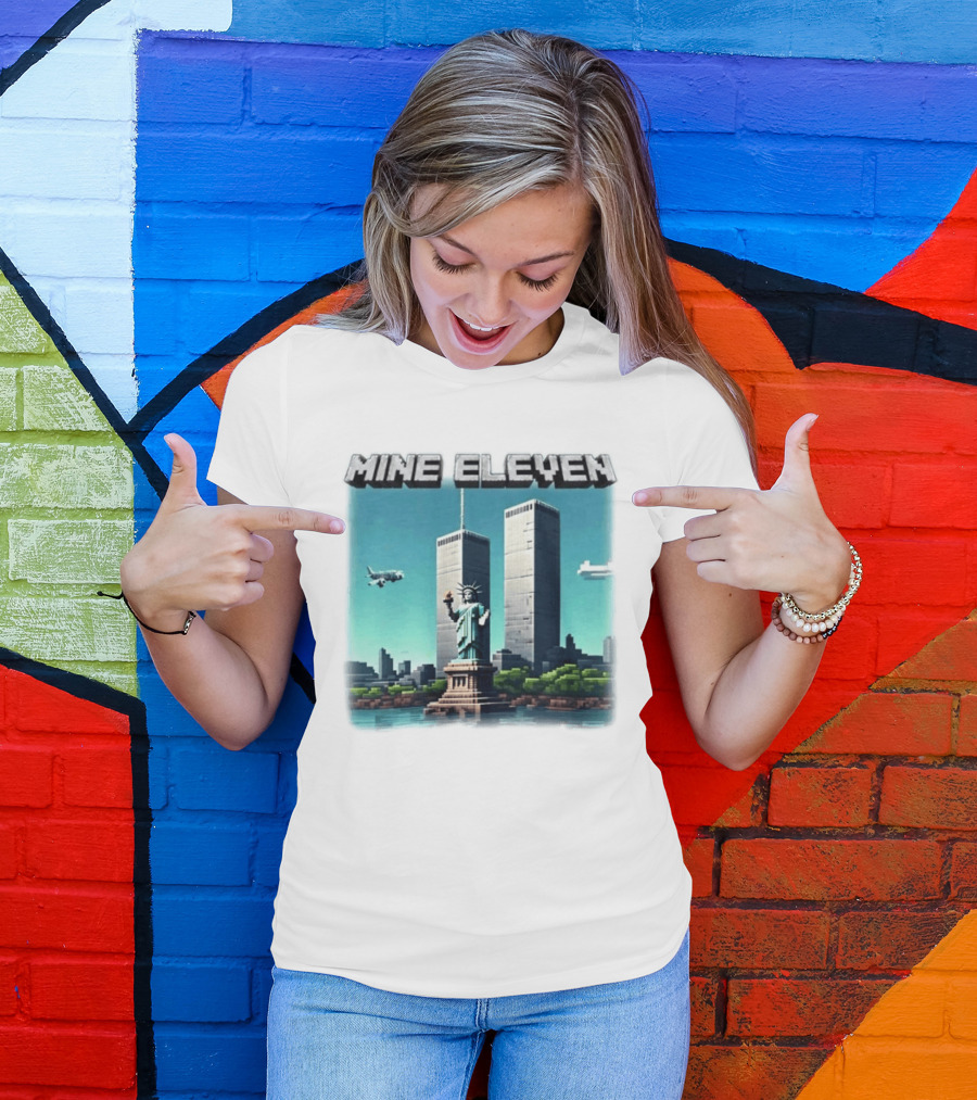 Mine Eleven Statue Of Liberty World Trade Center New York City T-Shirt