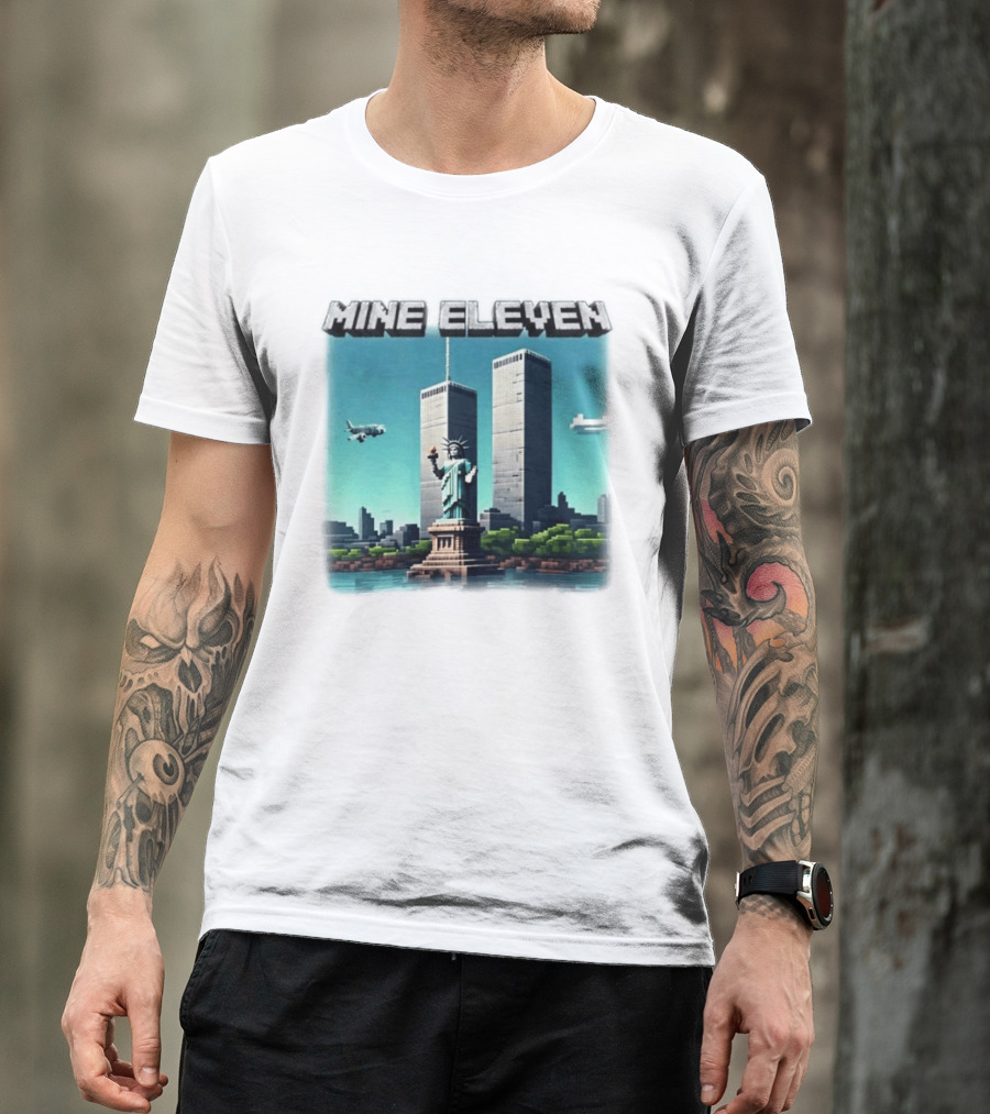 Mine Eleven Statue Of Liberty World Trade Center New York City T-Shirt