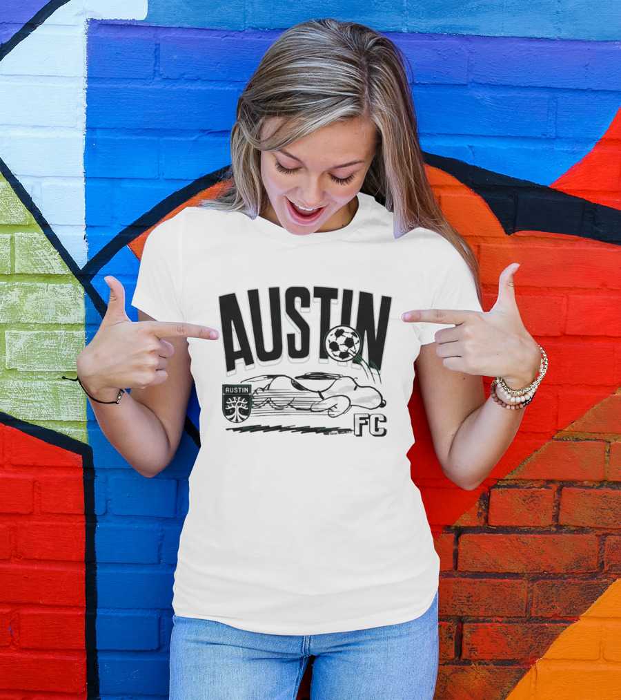 Austin FC Peanuts Snoopy Soccer Collaboration T-Shirt
