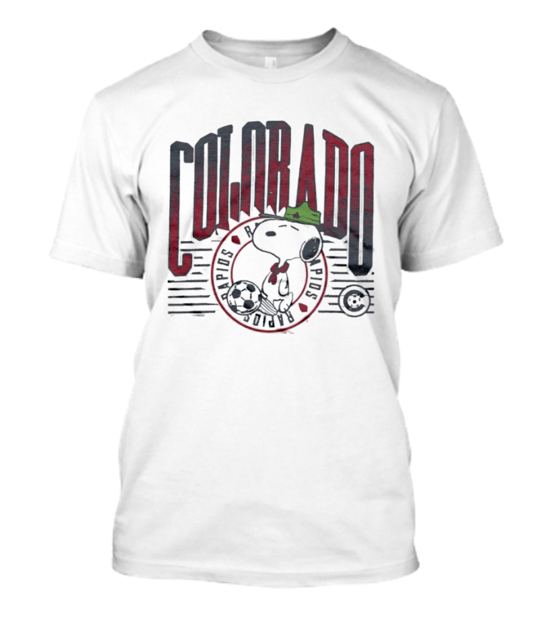 Snoopy Colorado Rapids Collaboration With Soccer Ball T-Shirt