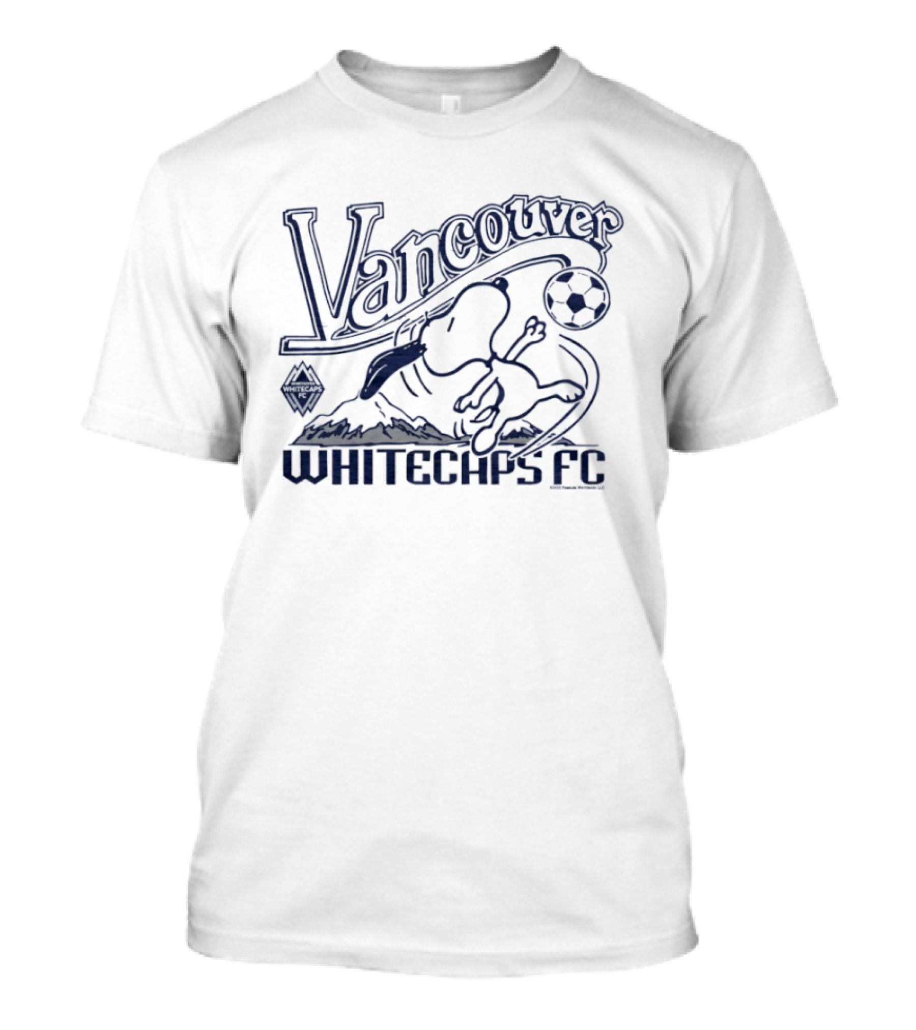 Vancouver Whitecaps FC Peanuts Snoopy Soccer Collaboration T-Shirt