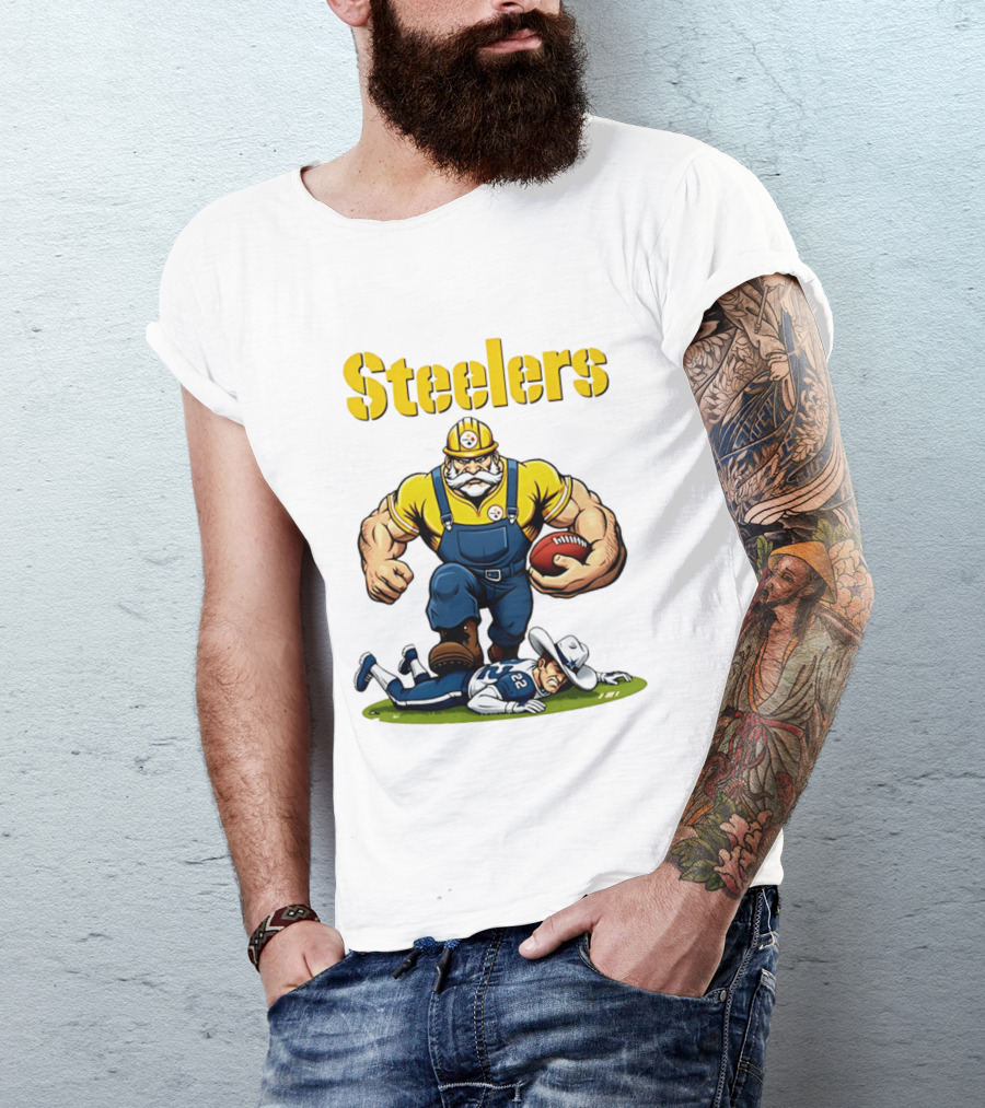 Pittsburgh Steelers Vs Dallas Cowboys Rivalries Football Cartoon T-Shirt