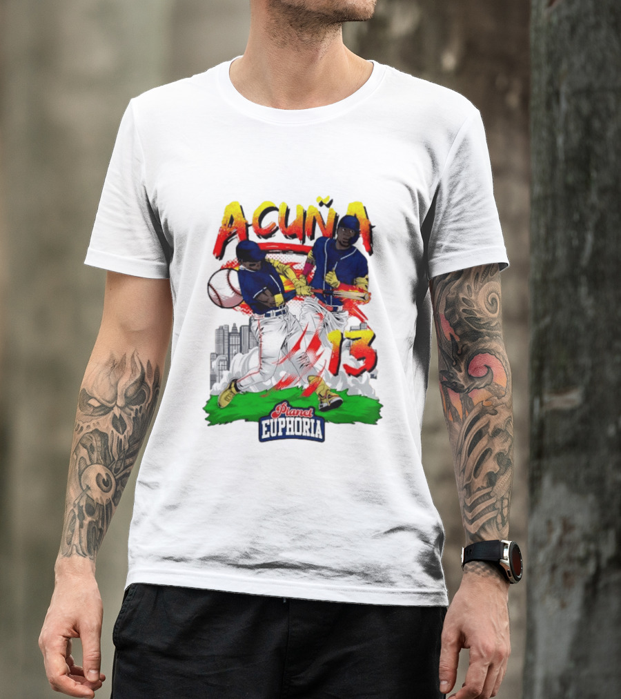 Ronald Acuña Jr Planet Euphoria Number 13 Baseball T-Shirt