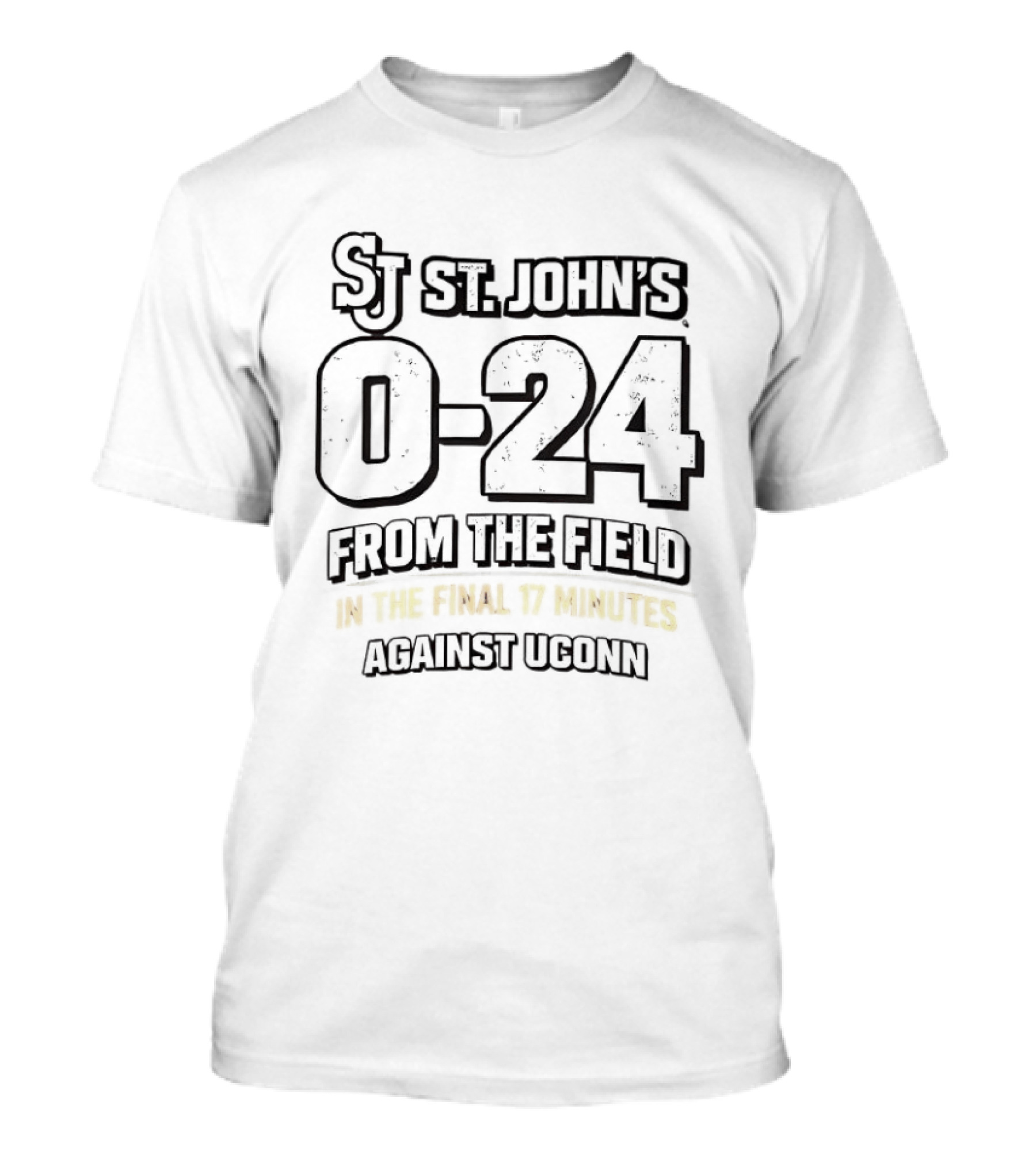 St. John's 0 24 From The Field In The Final 17 Minutes Against UConn T-Shirt