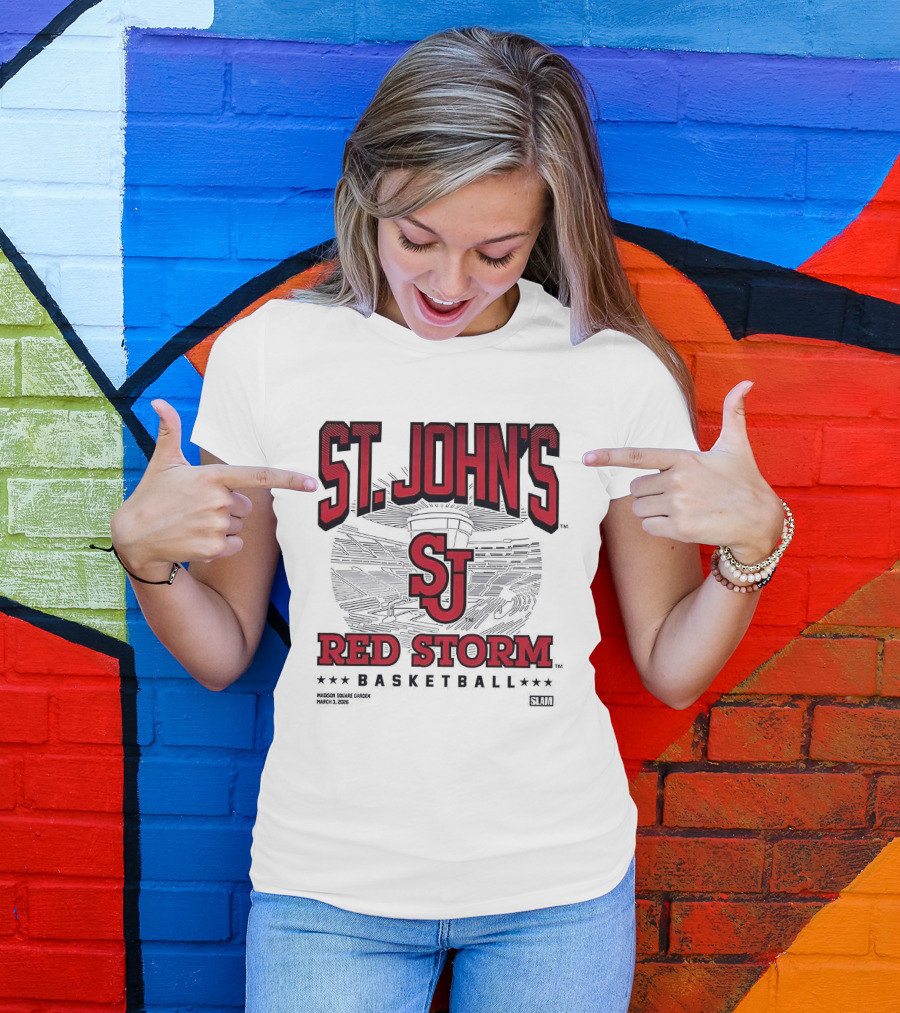 St. John's Red Storm SJ Basketball 2026 Arena T-Shirt