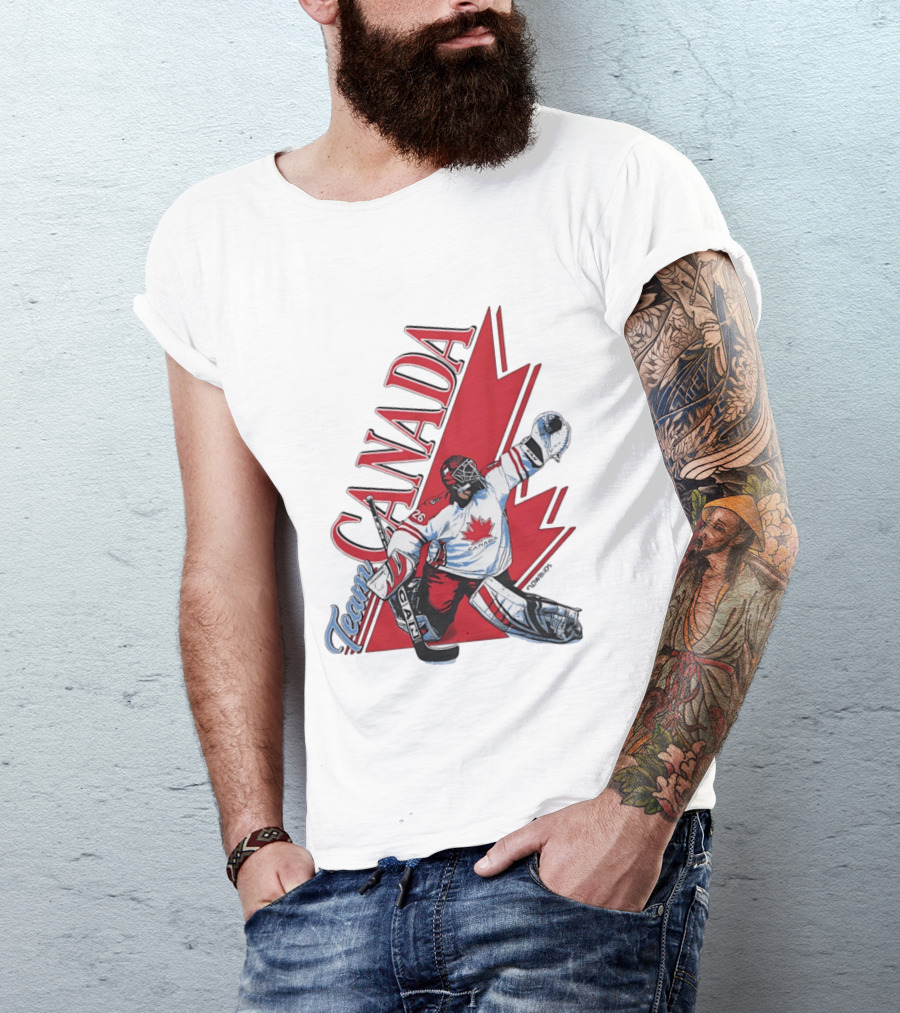 Team Canada Hockey Goalie Maple Leaf T-Shirt