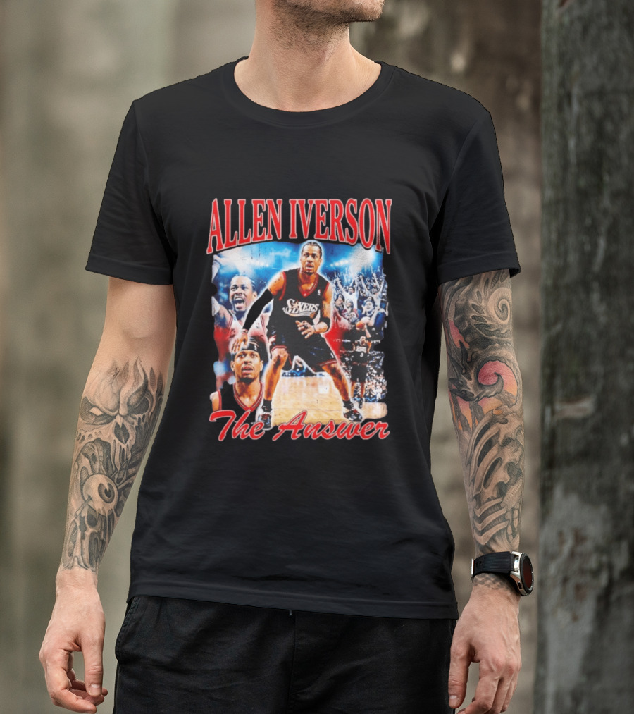 Allen Iverson The Answer Philadelphia 76ers NBA Hardwood Classics T-Shirt