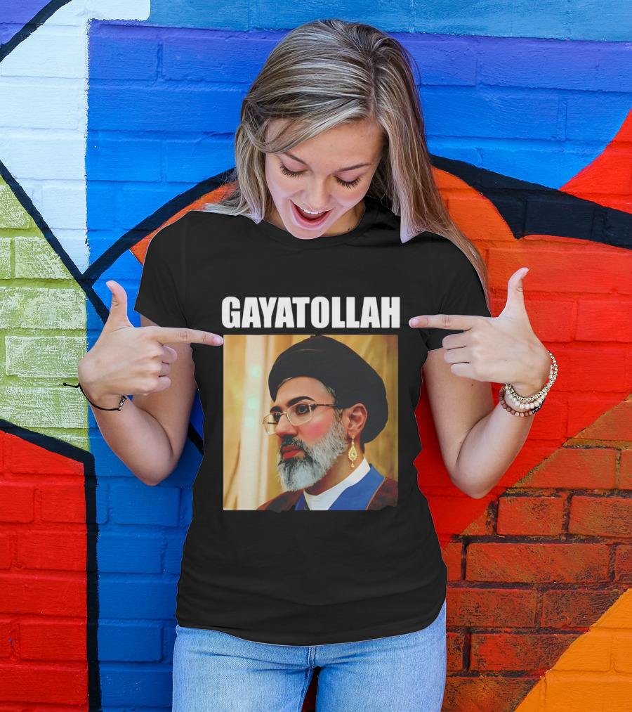 GAYATOLLAH Meme Featuring Mojtaba Khamenei Parody With Jewelry And Makeup T-Shirt