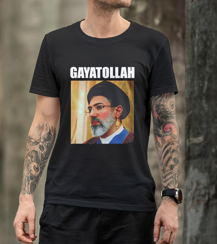 GAYATOLLAH Meme Featuring Mojtaba Khamenei Parody With Jewelry And Makeup T-Shirt