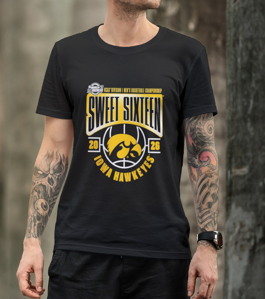 2026 Iowa Hawkeyes NCAA Basketball Sweet Sixteen March Madness Tournament T-Shirt