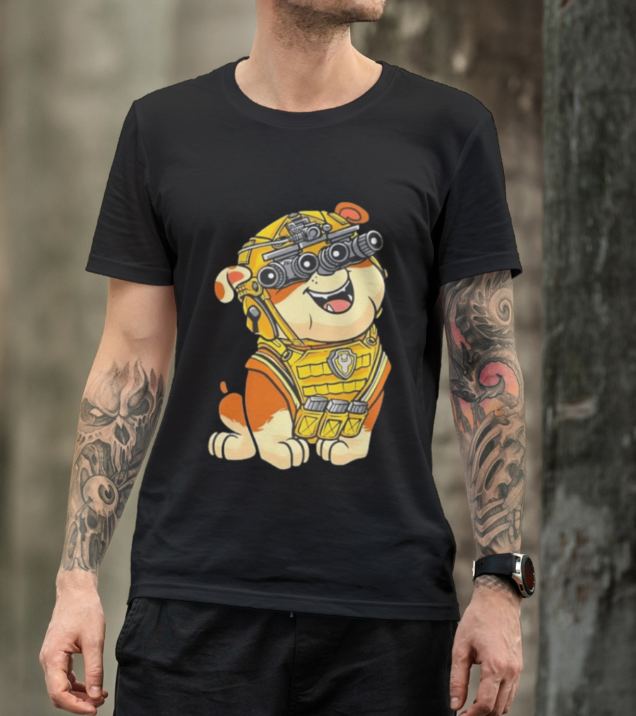 Rubble Construction Paw Patrol Dog Night Vision Goggles T-Shirt