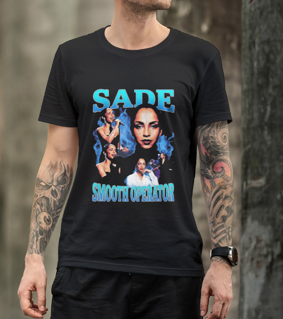Sade Smooth Operator 90's Iconic Style Retro Music Collage T-Shirt