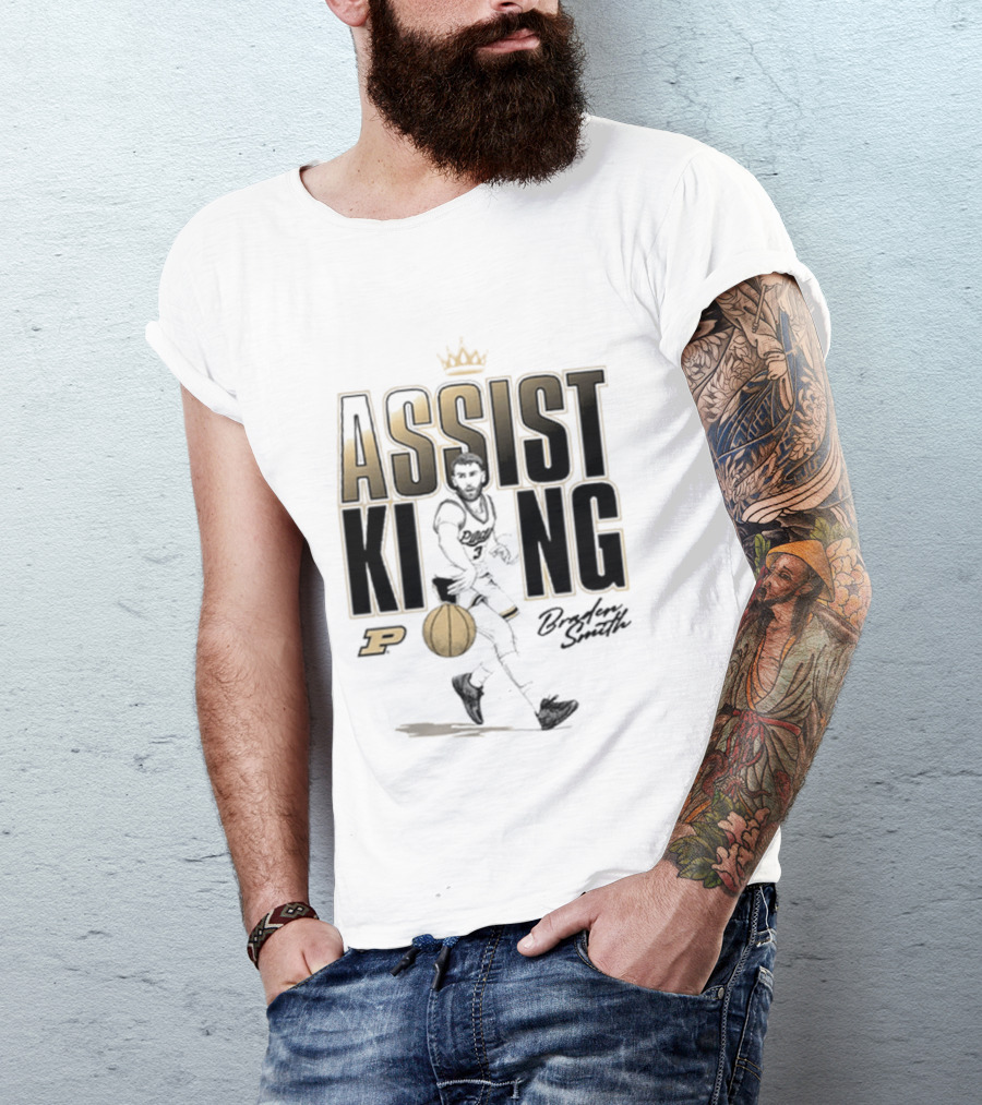 Braden Smith Assist King Purdue Basketball Caricature T-Shirt