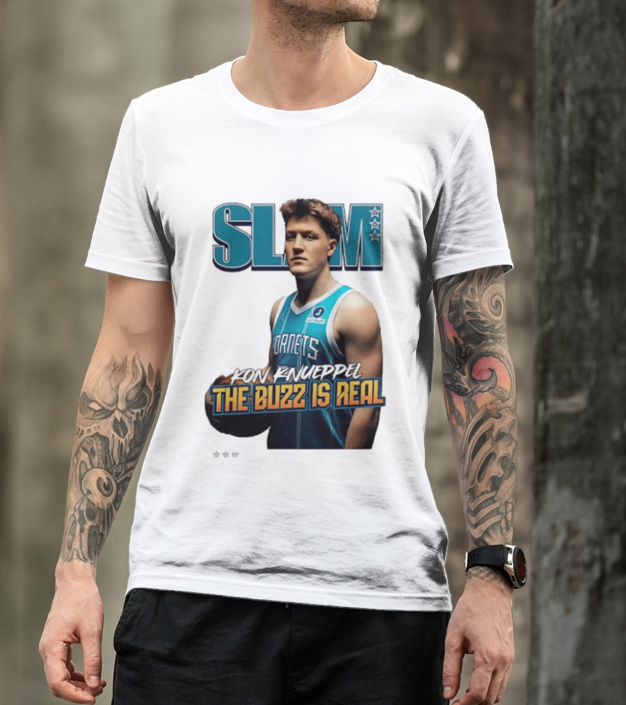 SLAM Kon Knueppel The Buzz Is Real Hornets Basketball T-Shirt