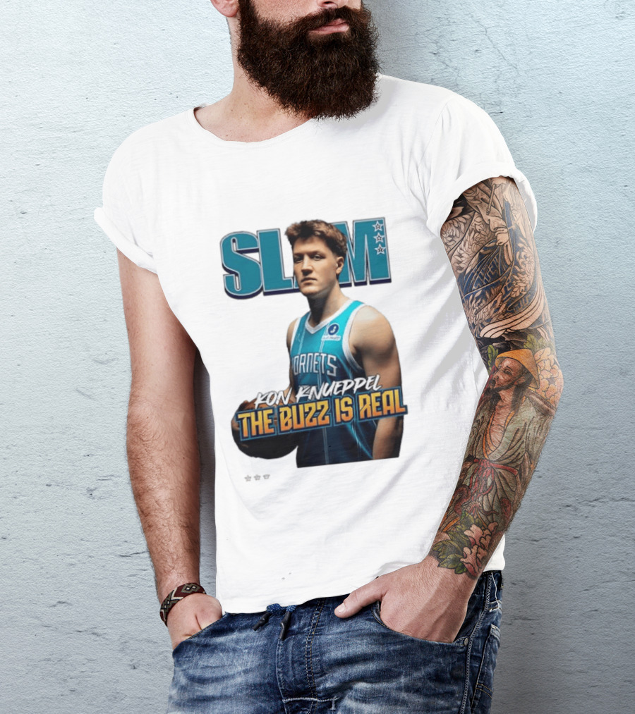 SLAM Kon Knueppel The Buzz Is Real Hornets Basketball T-Shirt