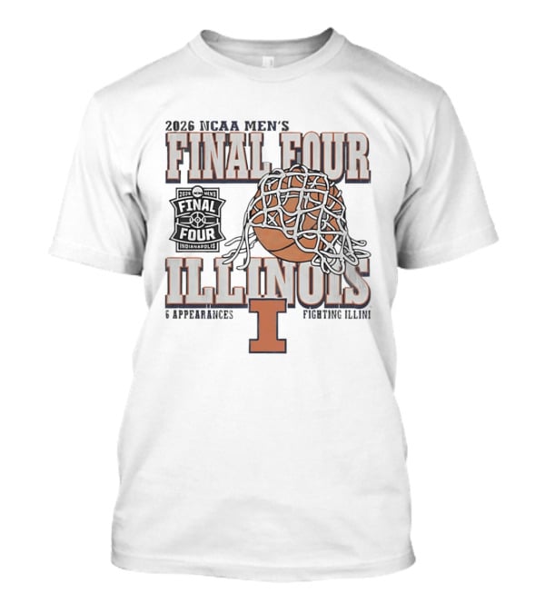 2026 NCAA Men's Final Four Illinois Fighting Illini Basketball 6 Appearances T-Shirt
