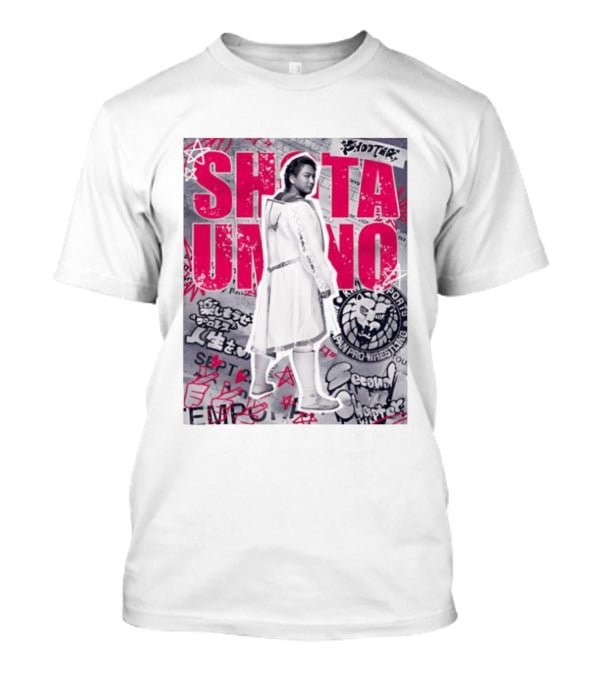 Shota Umino New Japan Pro Wrestling Graffiti Style Banner T-Shirt