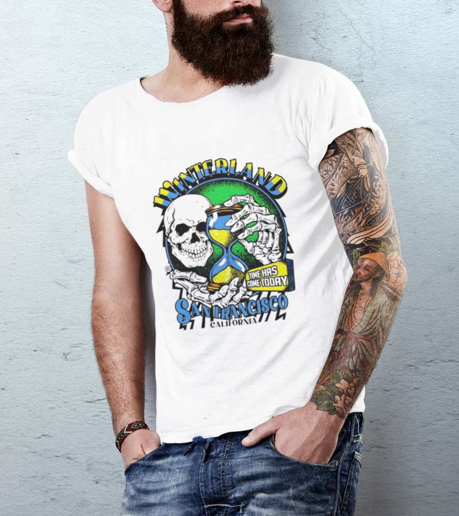Winterland San Francisco California Skeleton Time Has Come Today T-Shirt