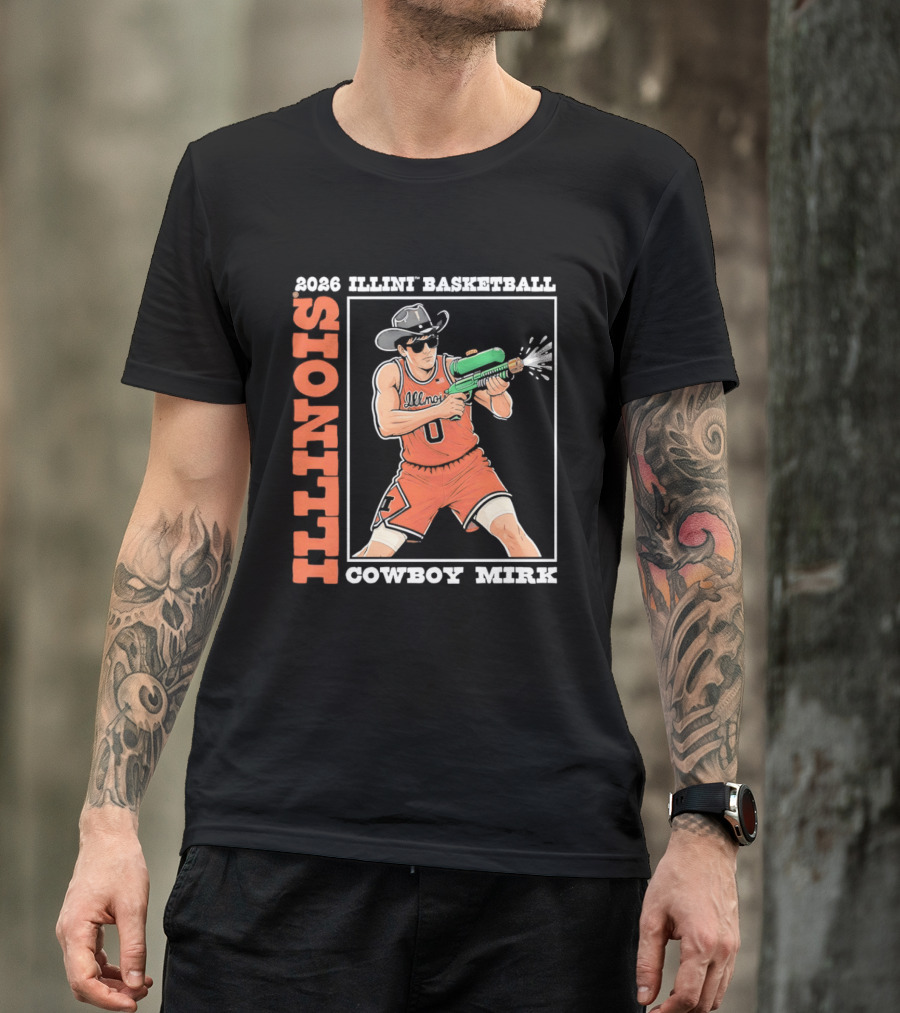 2026 Illinois Basketball Cowboy Mirk T-Shirt