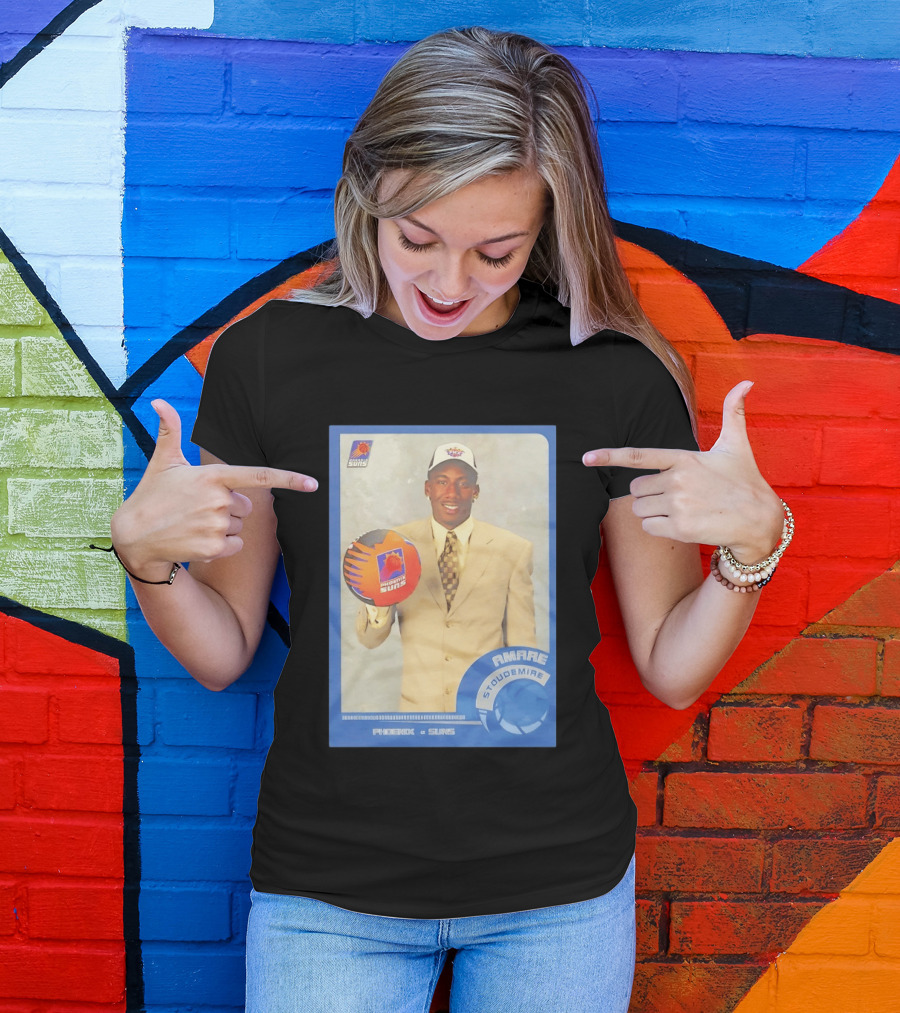 Amar'e Stoudemire Phoenix Suns Basketball Card 2002 Rookie NBA Trading Collectible T-Shirt