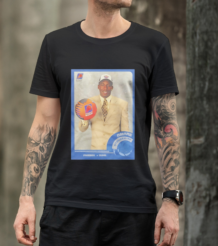 Amar'e Stoudemire Phoenix Suns Basketball Card 2002 Rookie NBA Trading Collectible T-Shirt