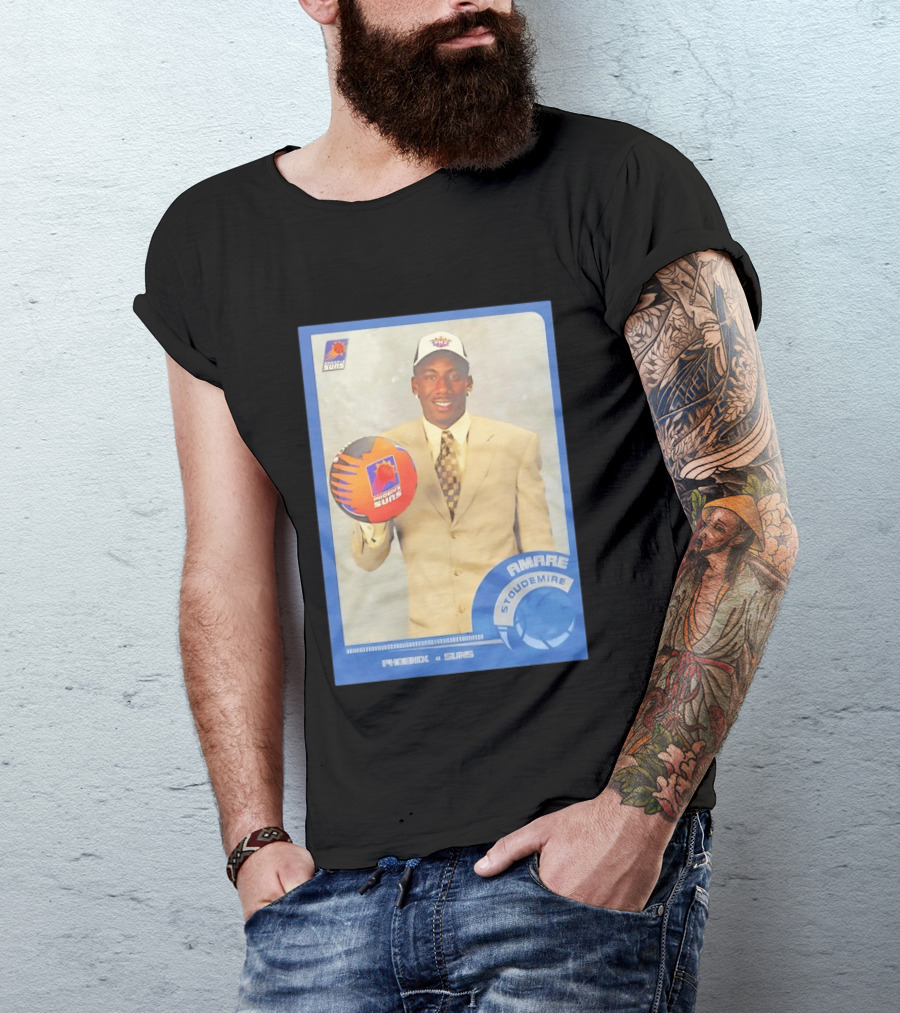 Amar'e Stoudemire Phoenix Suns Basketball Card 2002 Rookie NBA Trading Collectible T-Shirt