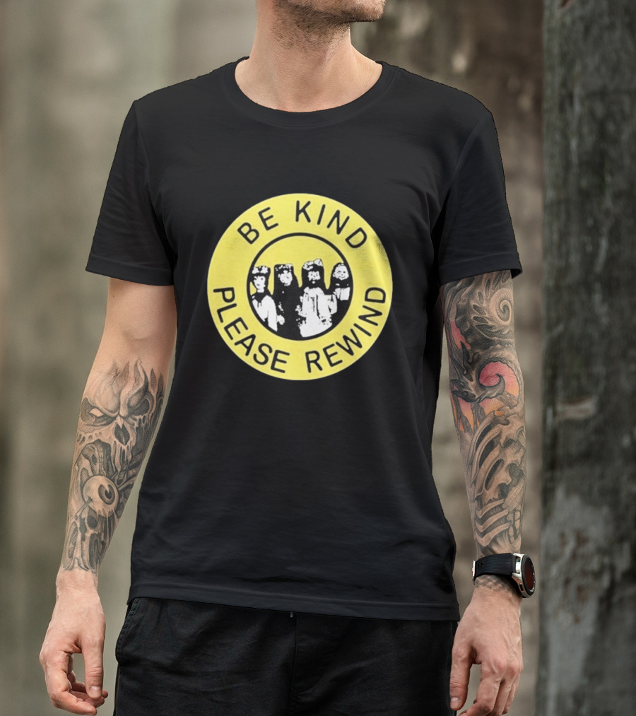 Be Kind Please Rewind Puppet Combo Yellow Circle T-Shirt