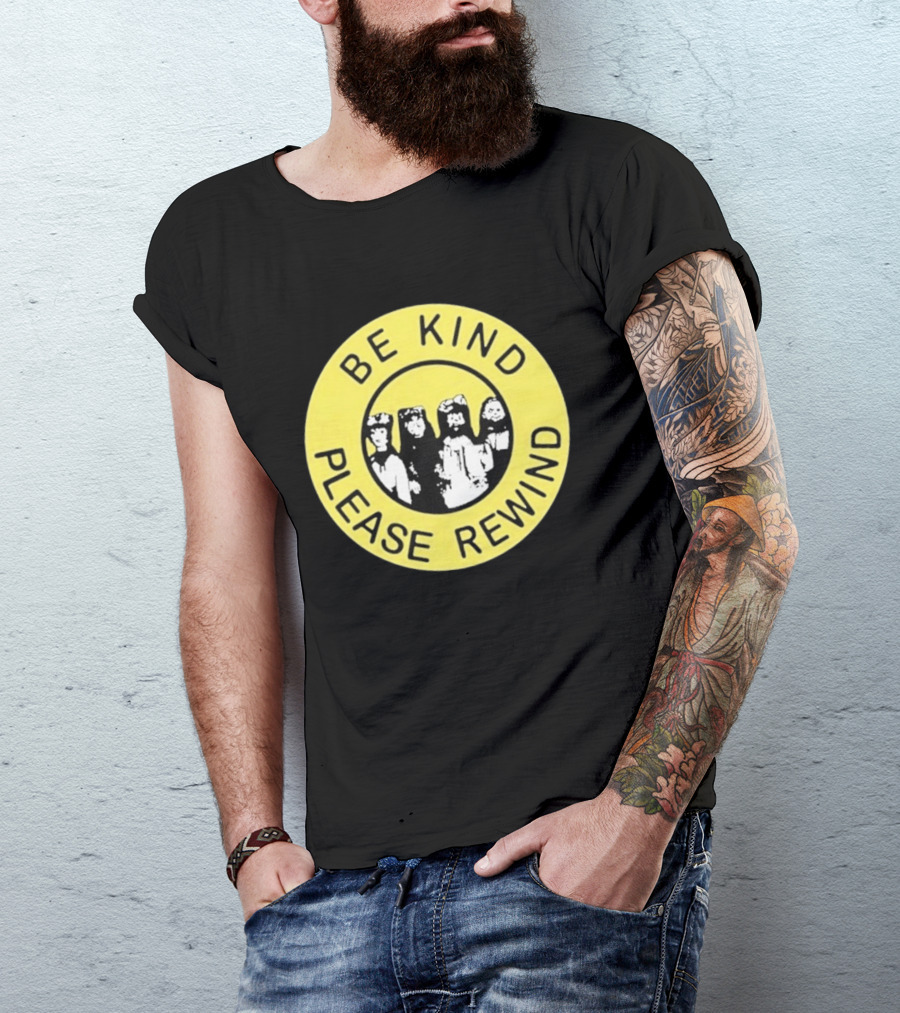 Be Kind Please Rewind Puppet Combo Yellow Circle T-Shirt