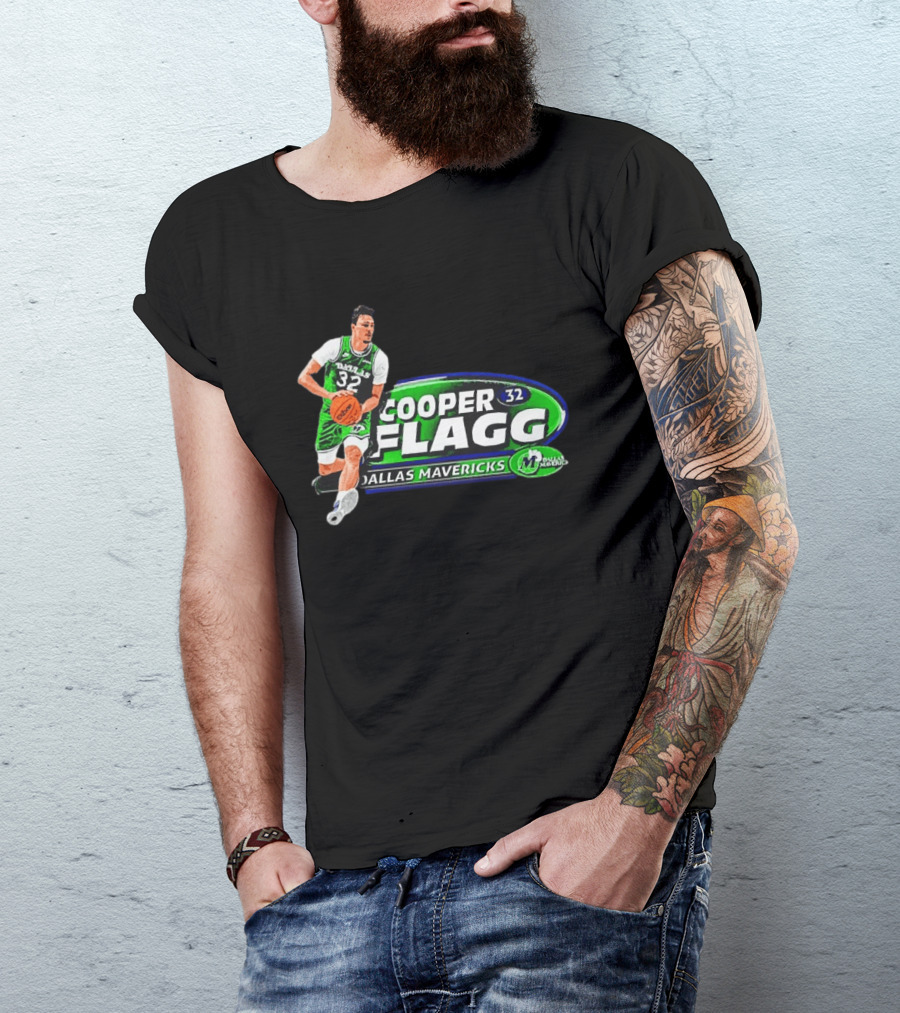 Cooper Flagg Dallas Mavericks 32 ROY Basketball Player T-Shirt