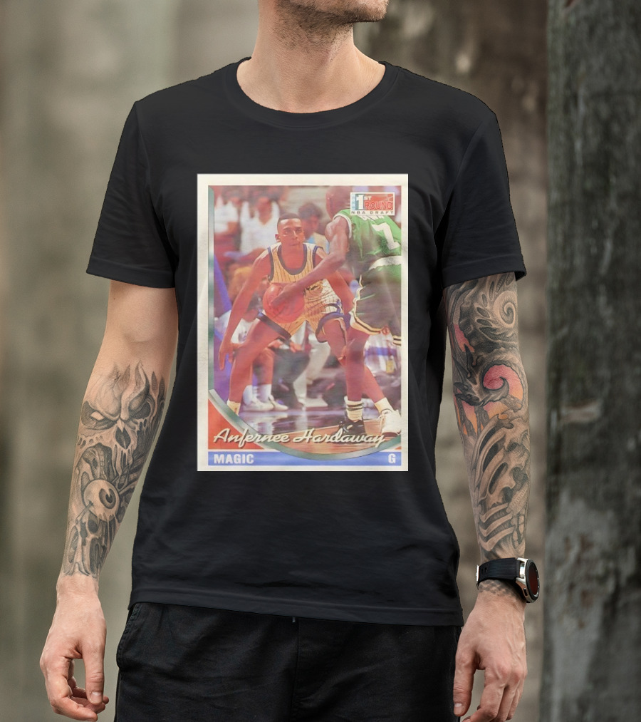 Anfernee Hardaway Magic G First Round NBA Draft 1993 Basketball Card T-Shirt