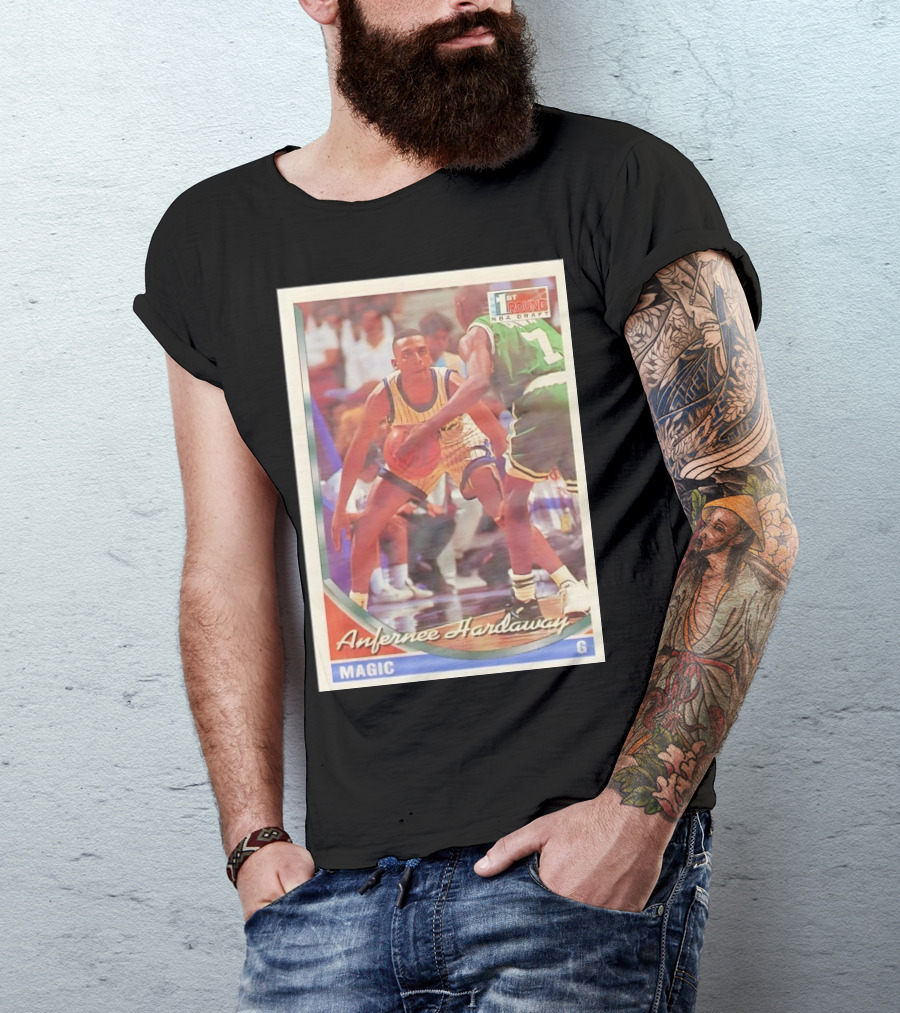 Anfernee Hardaway Magic G First Round NBA Draft 1993 Basketball Card T-Shirt