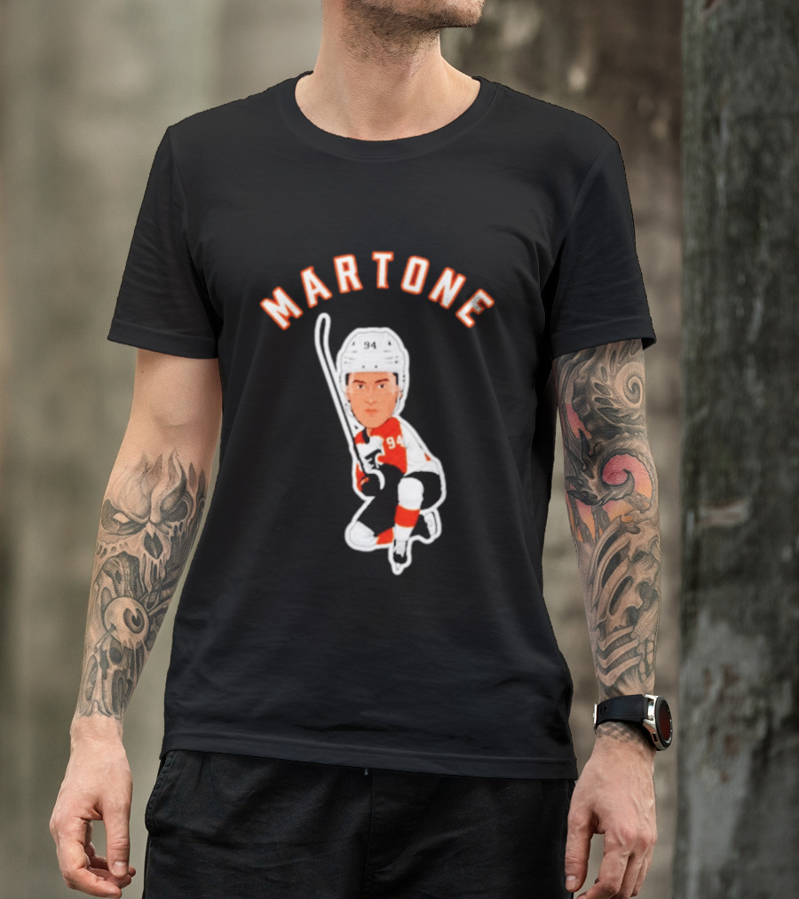 Philadelphia Flyers Porter Martone 94 Hockey Caricature T-Shirt