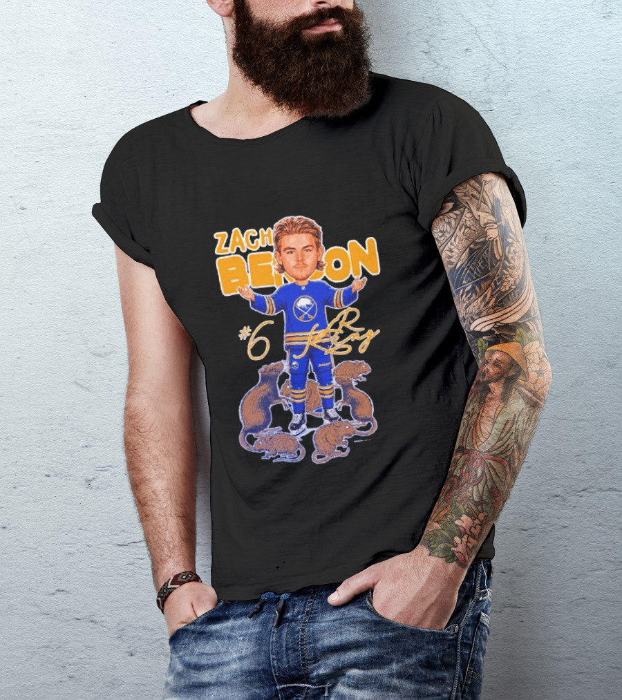 Zach Benson Buffalo Sabres Rat King #6 T-Shirt