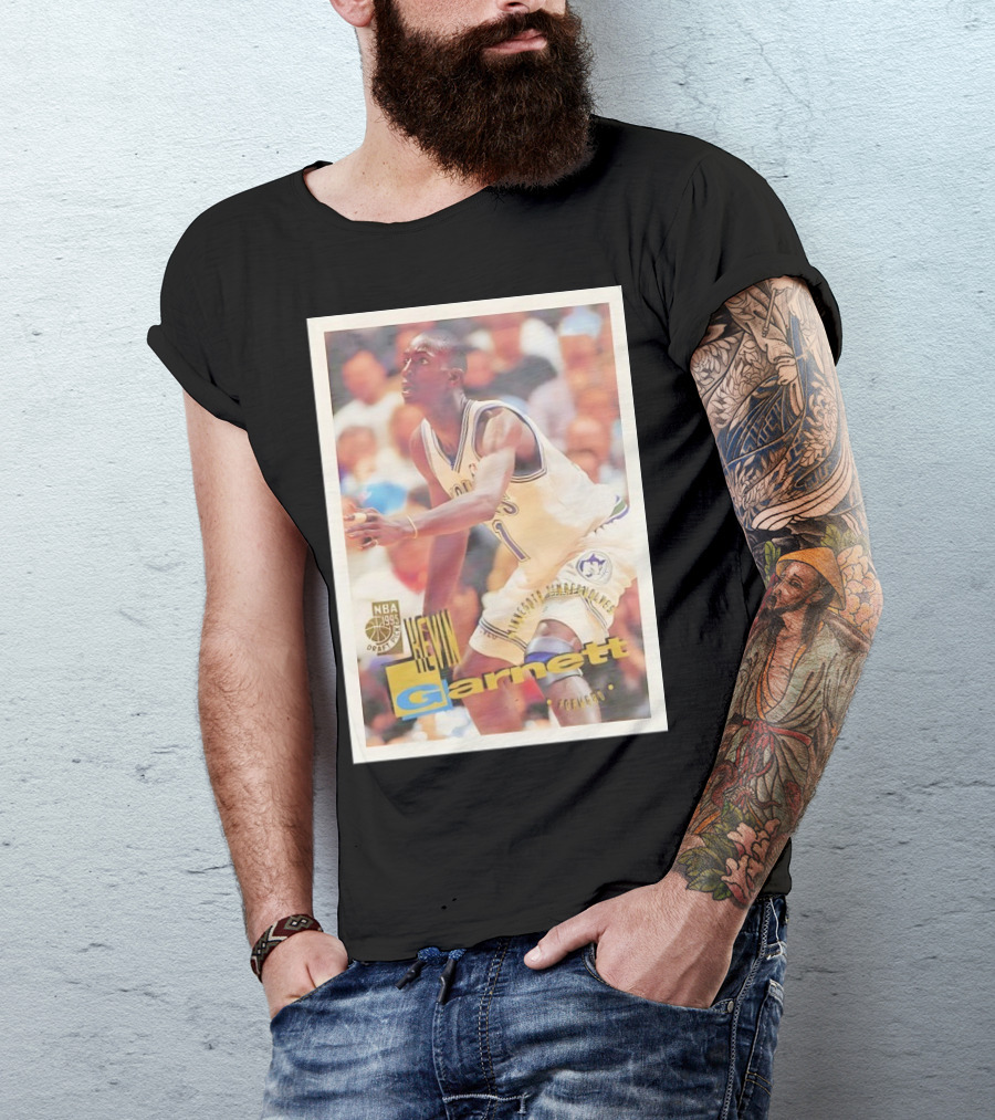 Kevin Garnett NBA 1995 Minnesota Timberwolves Rookie Card Forward T-Shirt