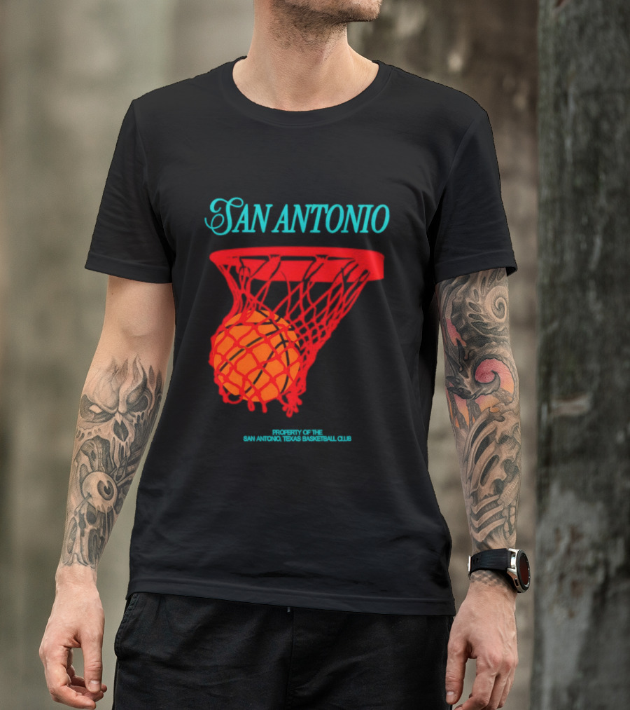 San Antonio Spurs Basketball Property Of The San Antonio Texas Basketball Club T-Shirt
