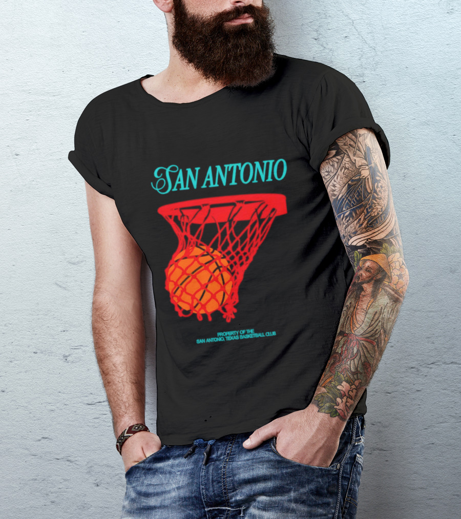 San Antonio Spurs Basketball Property Of The San Antonio Texas Basketball Club T-Shirt