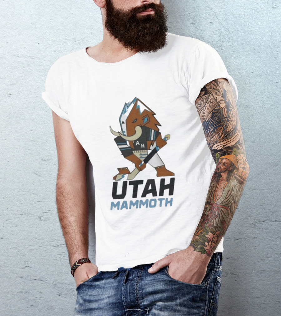 Lawson Crouse With Utah Mammoth Hockey Team T-Shirt