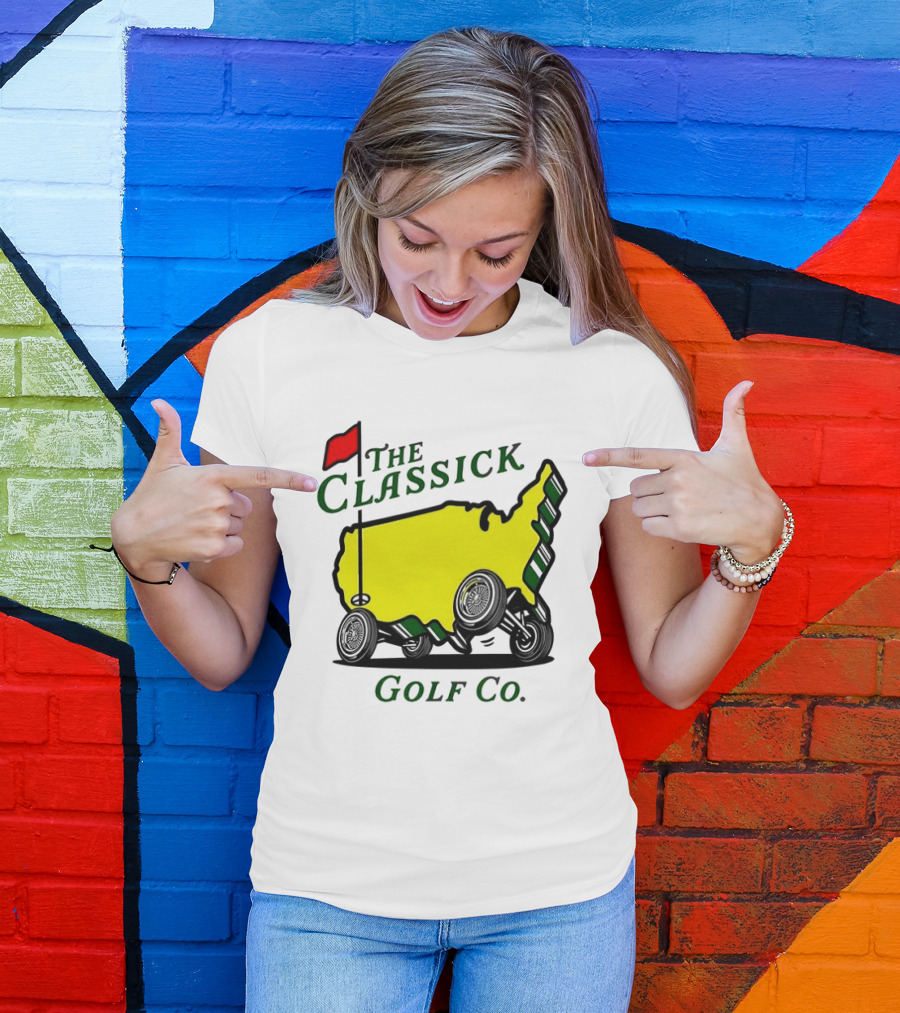 The Classick Golf Co Masters USA Map Golf Cart T-Shirt