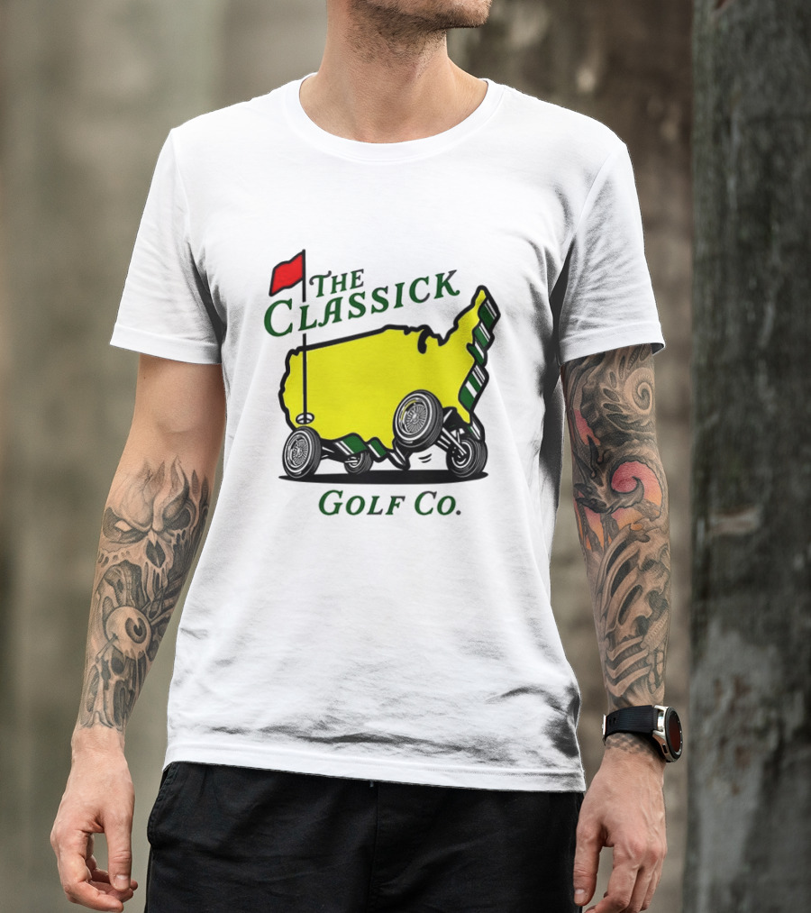The Classick Golf Co Masters USA Map Golf Cart T-Shirt