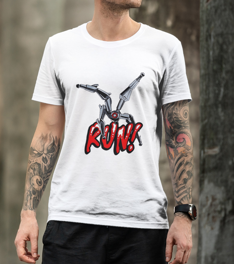 Robot Leaper ARC Raiders RUN Cyborg Invasion T-Shirt