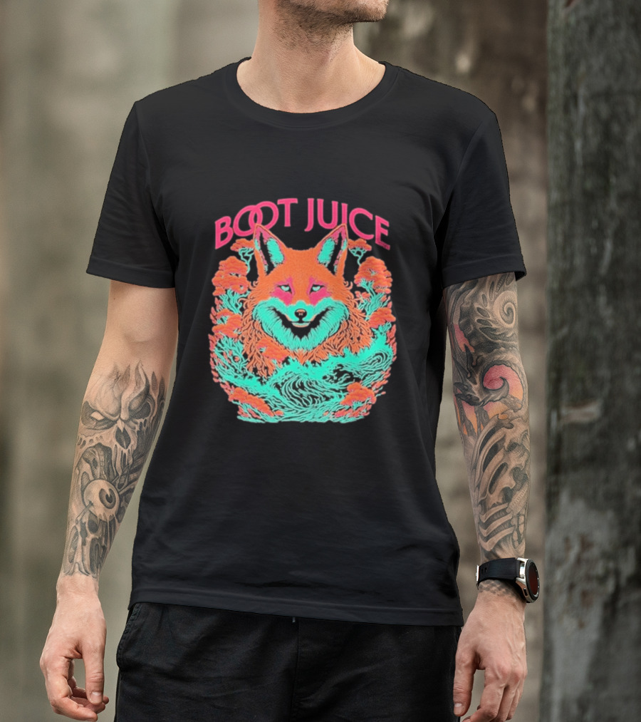 Boot Juice Psychedelic Neon Fox T-Shirt