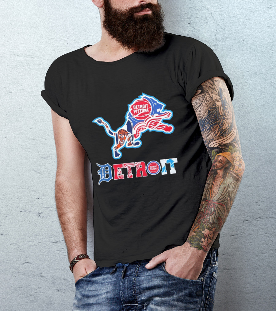Detroit Lions Tigers Red Wings Pistons Sports Teams Dedication T-Shirt
